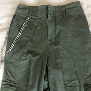 Forever 21 Green Cargo Joggers
